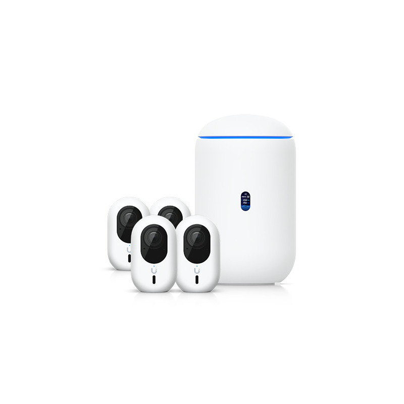 Ubiquiti Advanced Home Surveillance Bundle (4 Instant Cameras Pack), Includes 1× UDR7, 4× UVC-G6-INS-W, *Requires MicroSD c