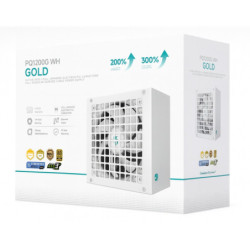 DeepCool PQ1200G WH 1200W Gamer Storm 80  Gold/Cybenetics Fully Modular ATX Power Supply 120mm Fan, Japanese Capacitors, DC t