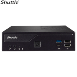 Shuttle DH610 V2 Slim Mini PC 1L Barebone - Intel 12th/13th/14th Gen , 2xDDR5 (max96g), 2.5' HDD/SSD bay, 2xLAN (1G & 2.5G), 