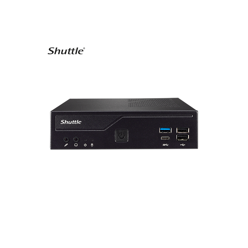 Shuttle DH610 V2 Slim Mini PC 1L Barebone - Intel 12th/13th/14th Gen , 2xDDR5 (max96g), 2.5' HDD/SSD bay, 2xLAN (1G & 2.5G), 