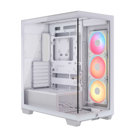 Corsair 3500X LX-R RGB iCUE LINK Mid-Tower PC Case - White, E-ATX, Side 360mm Rad, Glass Panels, USB-C, RS ARGB Fans, 425mm G
