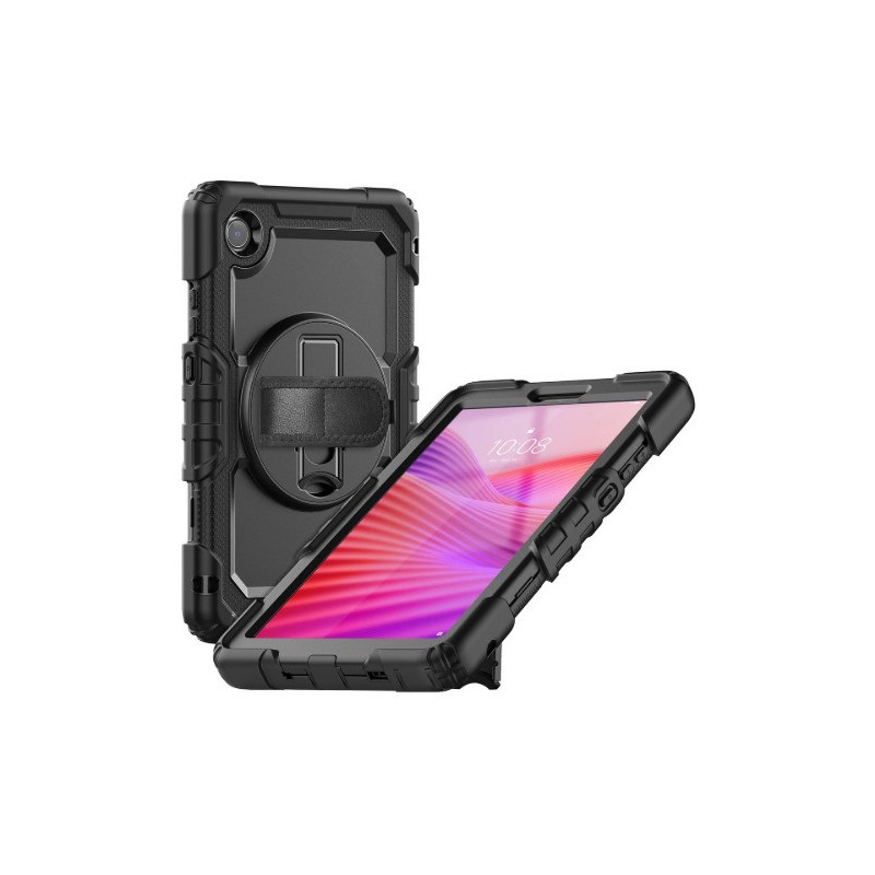 USP Rugged Samsung Galaxy A11/ Tab A9 (8.7') Case Black - Built-in-Kickstand, Hand & Shoulder Strap, DropProof,5 Years Warran