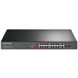 Mercusys MS118CP 16-Port 10/100Mbps   2-Port Gigabit Rackmount Switch with 16-Port PoE 