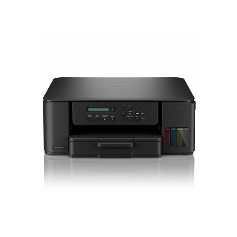 Brother T580DW A4 3-in-1 Refillable Ink Tank Printer with ultra-low running costs, 16ppm, auto duplex printing, 7,500/5,000 p