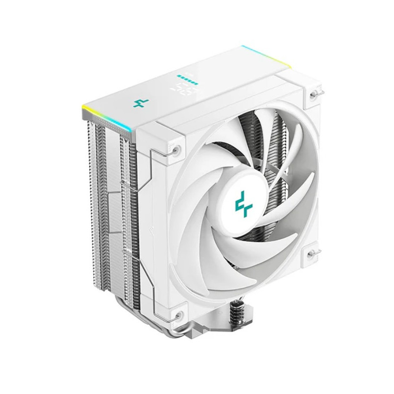 DeepCool AK400 DIGITAL SE WH CPU Cooler, Status Display, ARGB LED Strips, 4x Heat Pipe Intel LGA1851/1700/1200/1151/1150/1155