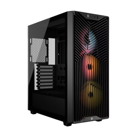 Corsair 3200D RS ARGB Mid-Tower PC Case -Black, ATX mATX ITX, TG panel, ARGB fans, 400mm GPU, 165mm CPU, 360mm rad, USB-C, 7 