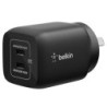 Belkin Gaming Dual USB-C 65W (45W   20W) Wall Charger  For Nintendo Switch 2 - Black (ENA007auBK), Compact, Travel-Friendly, 