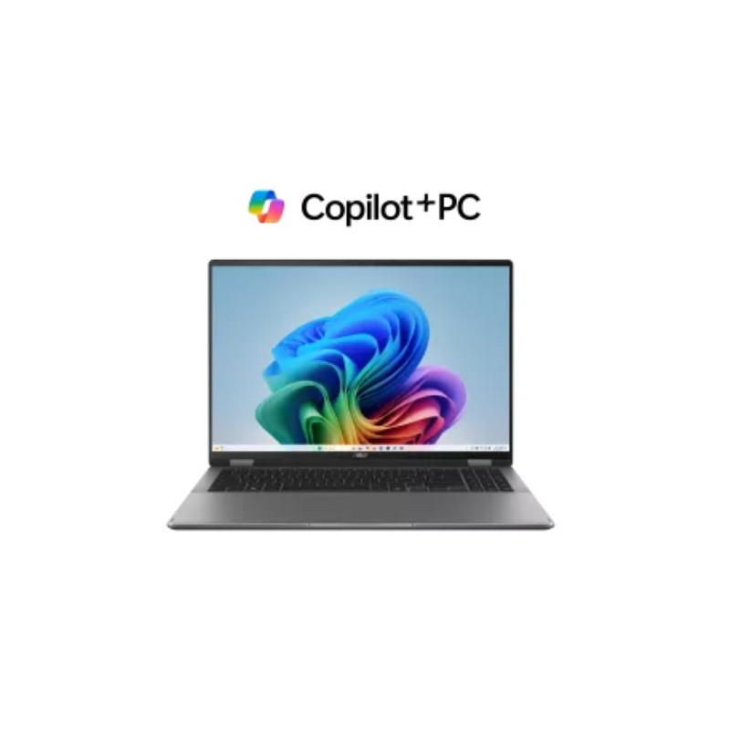 ASUS VivoBook 16 Flip 16' Notebook Intel Core Ultra 7 258V DDR5X 32GB 1TB SSD Grey Win 11 Pro Copilot  PC 1Y Warranty