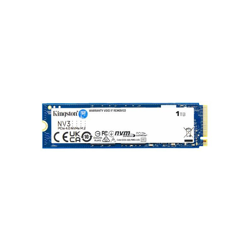 Kingston SNV3S NV3 1TB PCle 4.0x4 NVMe M.2 2280 SSD 6000/4000MB/s compaitible Notebook and SFF 5Y Limited