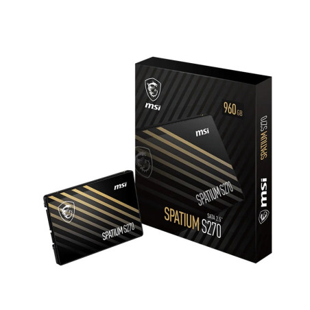 MSI SPATIUM S270 SATA 2.5' 960GB,  PHISON S11, 3D NAND, SATA III 6Gbps, Sequential Read up to 500MB/s, Sequential Write up to