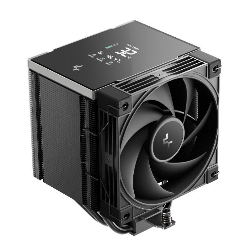 DeepCool AK500 G2 DIGITAL NYX AI Dynamic Adjustment CPU Cooler, Digital Display, 5 Heat Pipes, 4-pin PWM, Intel LGA1851/1700/