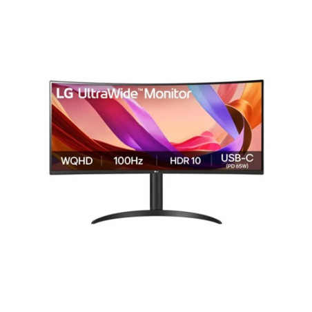 LG 34' UltraWide™ 100Hz WQHD Curved (1800R) Monitor, 3440x1440, 3-side Virtually Borderless Design, sRGB 99%, HDR10, USB-C 