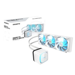GIGABYTE EAGLE 360 ICE 360mm alu rad, 3x120mm ARGB fans 600-2000RPM, Intel 1851/1700/115X/1200 AMD AM5/AM4, copper pump 3200R