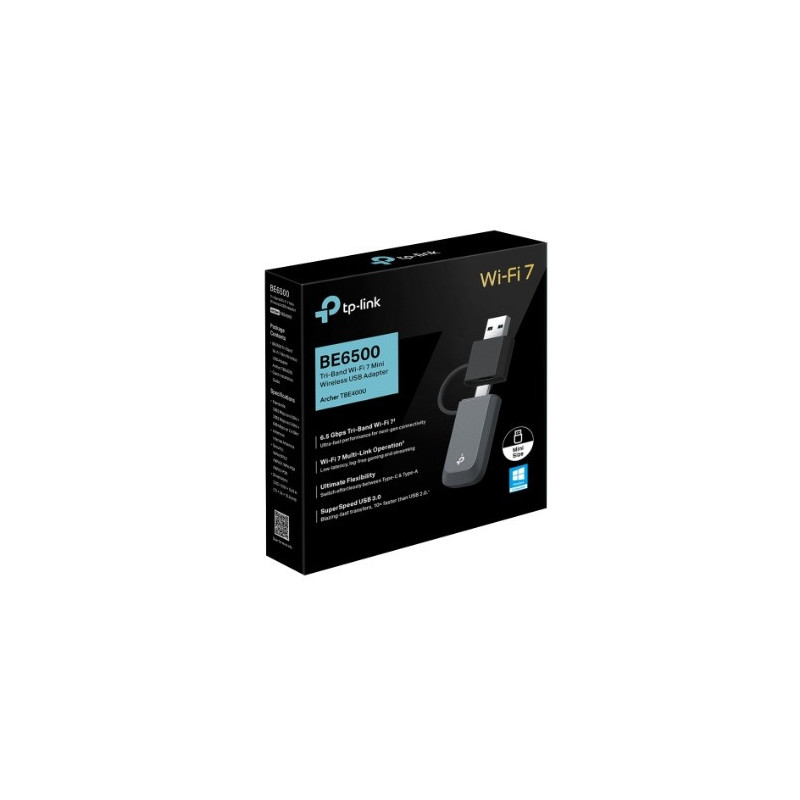 TP-Link Archer TBE400U BE6500 Tri-Band Wi-Fi 7 Mini Wireless USB Adapter