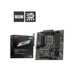 MSI PRO B760M-A WIFI DDR5, LGA1700, B760, 4xDDR5 6800 , 2xM.2, WiFi 6E, BT5.3, 2.5G LAN, 2yr wty