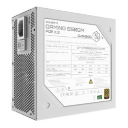 GIGABYTE GAMING 850GM PG5 ICE 850W 80  Gold ATX 3.1 PSU PCIe5 16pin FM 135mm fan 2xEPS 4xPCIe 8xSATA OVP OPP SCP UVP OCP OTP 