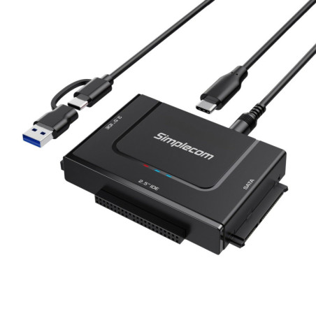 Simplecom SA492C SuperSpeed USB to 2.5', 3.5' & 5.25' SATA/IDE Adapter with Power Supply
