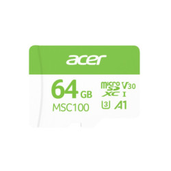 Acer MSC100-64GB microSD Express Read & Write Speed up to 100 MB/s & 30MB/s BL.9BWWA.336