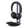 Yealink BH76 Plus with Charging Stand Teams Black USB-C/A Bluetooth Stereo Headset, 5Mic Beamforming Noise Cancellation Talk 
