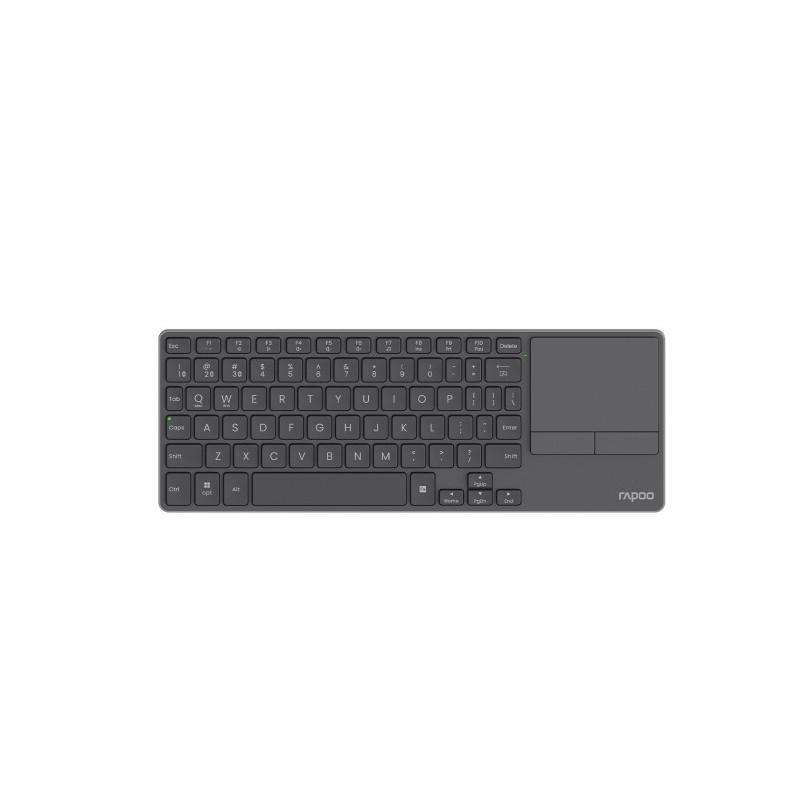 RAPOO E900T Wireless Keyboard w/ Touchpad, Up to 4 Devices Quick Switch, Ultra Slim 3.9mm, Aluminum Back, BT, 2.4Ghz.