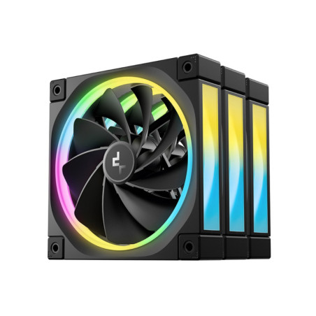 DeepCool FL12R 120mm (3-Pack) Unique Addressable RGB  High Performance Fans,  Low Noise, 4-pin PWM, Fluid Dynamic Bearing
