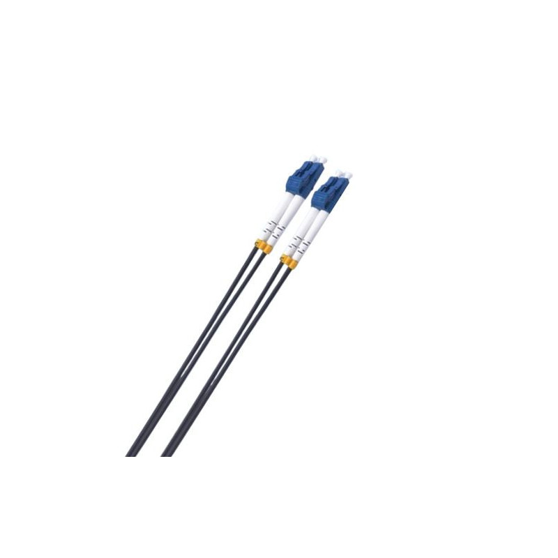 8ware 1.5m LC-LC OS2 Single Mode Dual-Core Fibre / Fiber Optic Cable UPC Duplex Armoured Low Smoke Zero Halogen (LSZH) Jacket