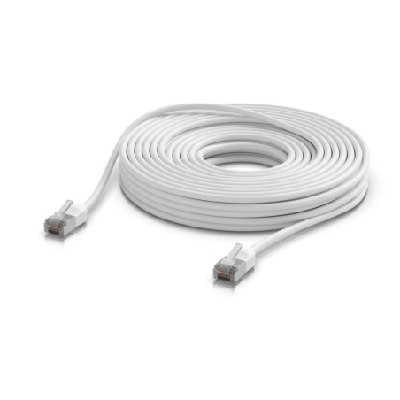 Ubiquiti UniFi Premium Patch Cable Outdoor, 15M, White, Ultra-thin, Rugged, Shielded Patch, Designed &Optimized, For 10 GbE N