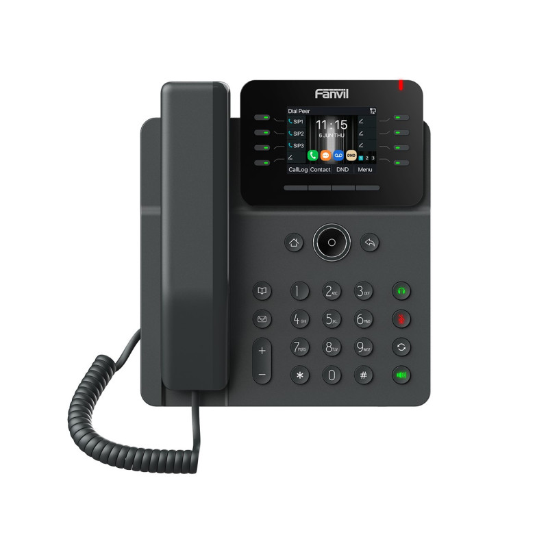 Fanvil V62W Prime Business Phone 2.8-inch color screen □√ Support audio codec G.722 and Opus, HD audio 6-way Audio confer