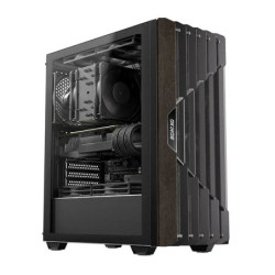 OKINOS Cypress 5 Oak Wood ATX, Type-C ,4 x 120mm 3Pin Non-PWM CaseFans Preinstalled ,Tempered Glass Side Panel,BlackMid-Tower
