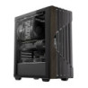 OKINOS Cypress 5 Oak Wood ATX, Type-C ,4 x 120mm 3Pin Non-PWM CaseFans Preinstalled ,Tempered Glass Side Panel,BlackMid-Tower