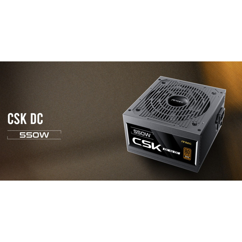 Antec CSK550DC 80  Bronze 2x PCIE 5.1, Continuous Power, DC to DC, Flat Cables, 5Yrs Warranty. CircuitShield, Thermal,Reliabl