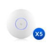 Ubiquiti UniFi WiFi 7 AP,5 Pack ,Ceiling-mount, AP 6 GHz Support, 2.5 GbE Uplink, 9.3 Gbps Over-the-air Speed,PoE  Power,300 