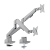 Brateck Dual Monitor Thin Gas Spring Monitor Arm Fit Most 17'-32' Monitors, Up to 9kg per screen VESA 75x75/100x100 Matte Sil