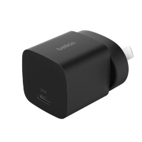 Belkin BoostCharge 25W USB-C (PD 3.1) Cubic Wall Charger - Black (WCA012AUBK),Best for iPhone & Samsung, $2,500 CEW, 2 Years 