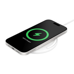 Belkin BoostCharge Wireless Charging Pad   USB-C to USB-C Cable (1.5M) - White (WIA012fqWH), 15W, LED Indicator, Apple iPhone