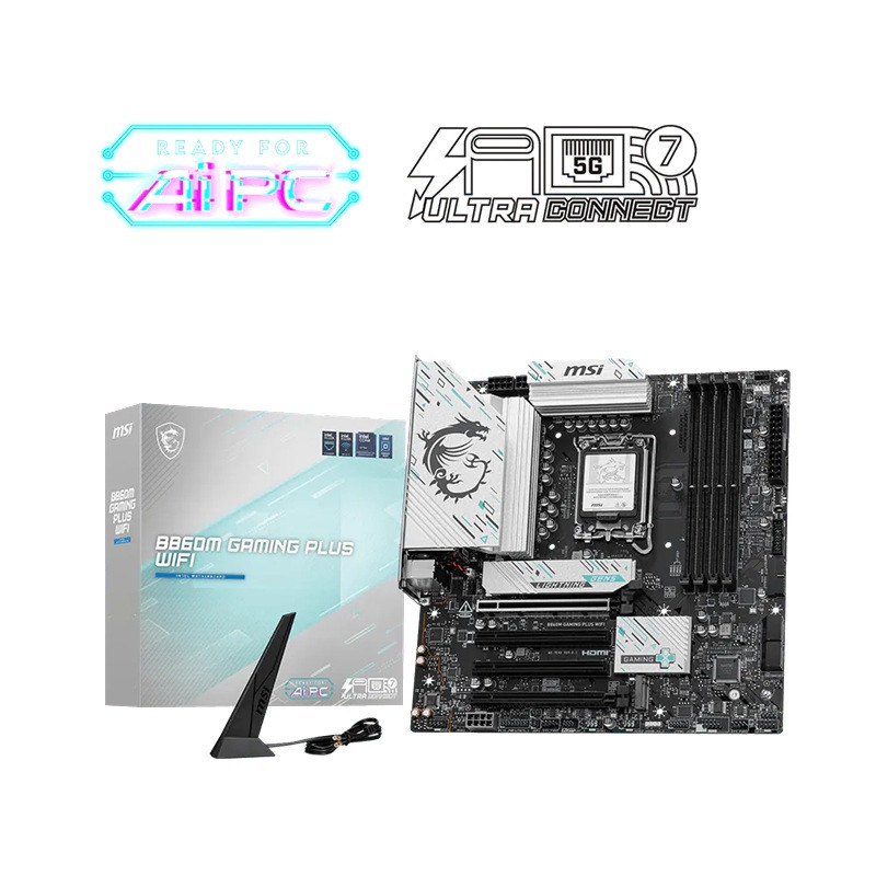 MSI B860M GAMING PLUS WIFI, INTEL B860, 4x DDR5 256GB, 1x HDMI, 4x PCI-E x16, 3x M.2, 4x SATA, 6x USB 2.0, Intel® Killer™ 