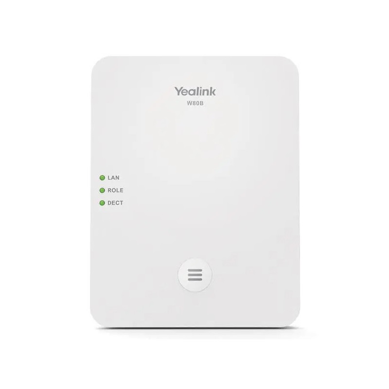 Yealink W80B Wireless DECT IP Multi-Cell System Solution, Up to 100 parallel calls, Up to 100 handsets, Up to 100 SIP account