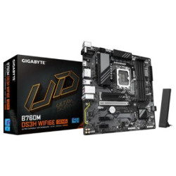 Gigabyte B760M DS3H WIFI6E GEN5 Intel LGA 1700 mATX Motherboard, 4x DDR5 ~256GB, 1x PCI-E x16, 2x M.2, 4x SATA,  5x USB 3.2, 