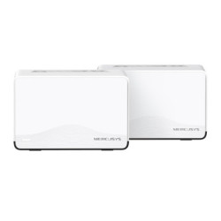 Mercusys Halo H27BE(2-pack) BE3600 Whole Home Mesh Wi-Fi 7 System, 688 Mbps at 2.4 GHz, 2880 Mbps at 5 GHz, MLO, 4096-QAM, OF