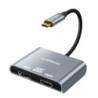 (LS) mbeat® Tough Link USB-C to DP&HDMI Dual 4K/60Hz MST Adapter 4K (3840x2160) @ 60Hz, 4K (3840x2160) @ 30Hz, 2K (2560x1440