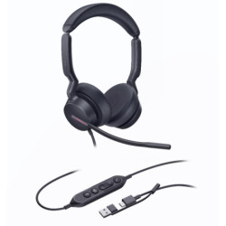 Yealink UH46 Dual Teams USB-C/A Microsoft  Certified Teams USB Wired Headset 3-Noise-Canceling Microphones 35mm Speaker Busyl