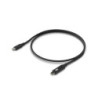 Ubiquiti USB-C Cable with Charge Display,Length 1M, Black, Braided Power & Data Cable With A Double-sided Charge Display,100W