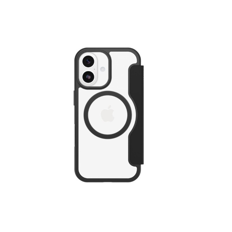 OtterBox React Folio MagSafe Apple iPhone 17 (6.3') Case Black Crystal (Clear/Black) - (77-98586), DROP  Military Standard, 7