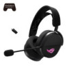 ASUS ROG Pelta Gaming Headset Black, Tri-Mode (2.4GHz/BT/USB-C), 50mm Titanium Drivers, 32Ω, 20Hz-20kHz, 10mm Mic, 70H Batte