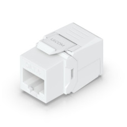 Ubiquiti Cat6 Keystone Jack, 12-Pack, White, Toolless Keystone For Terminating A Cat6 Ethernet Jack Without The Use Of A Punc