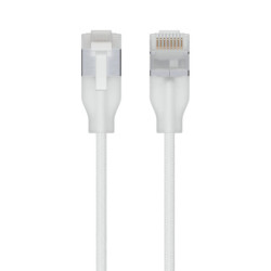 Ubiquiti UniFi Premium Patch Cable, 3M, White,Ultra-Thin Braided Patch Cable, Designed Optimized 10 GbE Networking