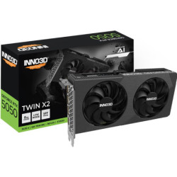 INNO3D nVidia GeForce RTX 5050 TWIN X2 8GB GDDR6 2572 MHz Boost Clock, RAM 20 Gbps, 3x DP, 1xHDMI, 225x116x41mm