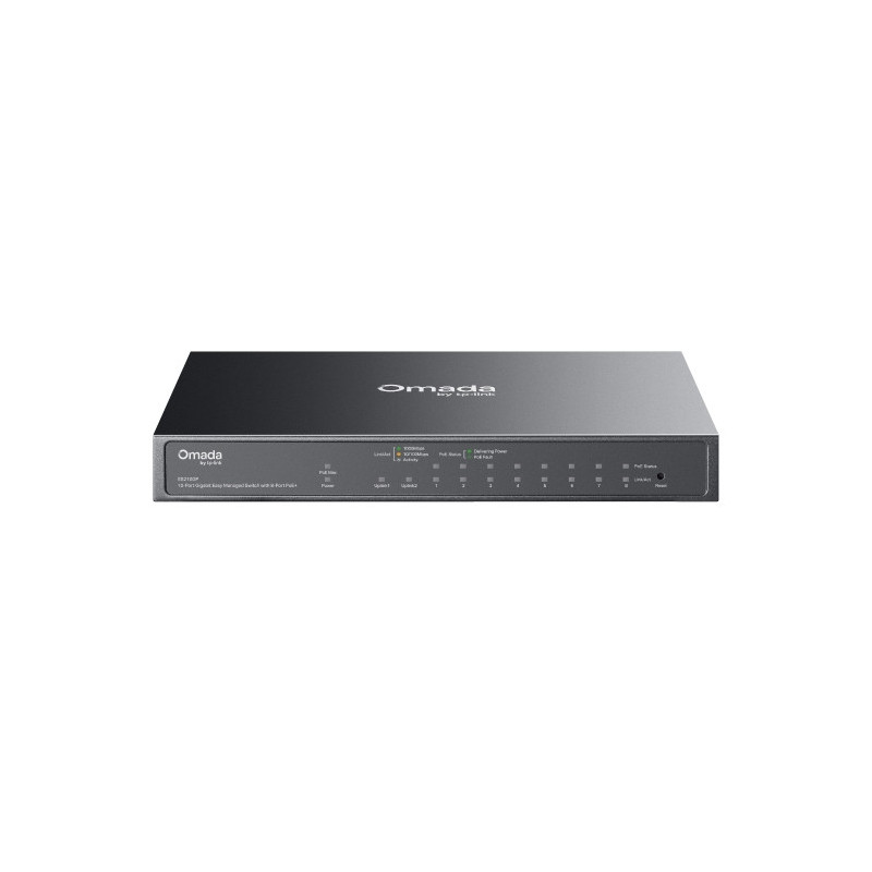 TP-Link ES210GP Omada 10-Port Gigabit Easy Managed Switch with 8-Port PoE ,  8× Gigabit PoE  Ports, 1x Gigabit Non-PoE Ports