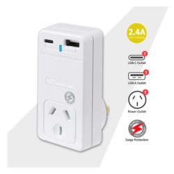 Sansai USB C   A 2xUSB charging Outlets Power Adaptor 240V 10A Power status indicator Wall Charger