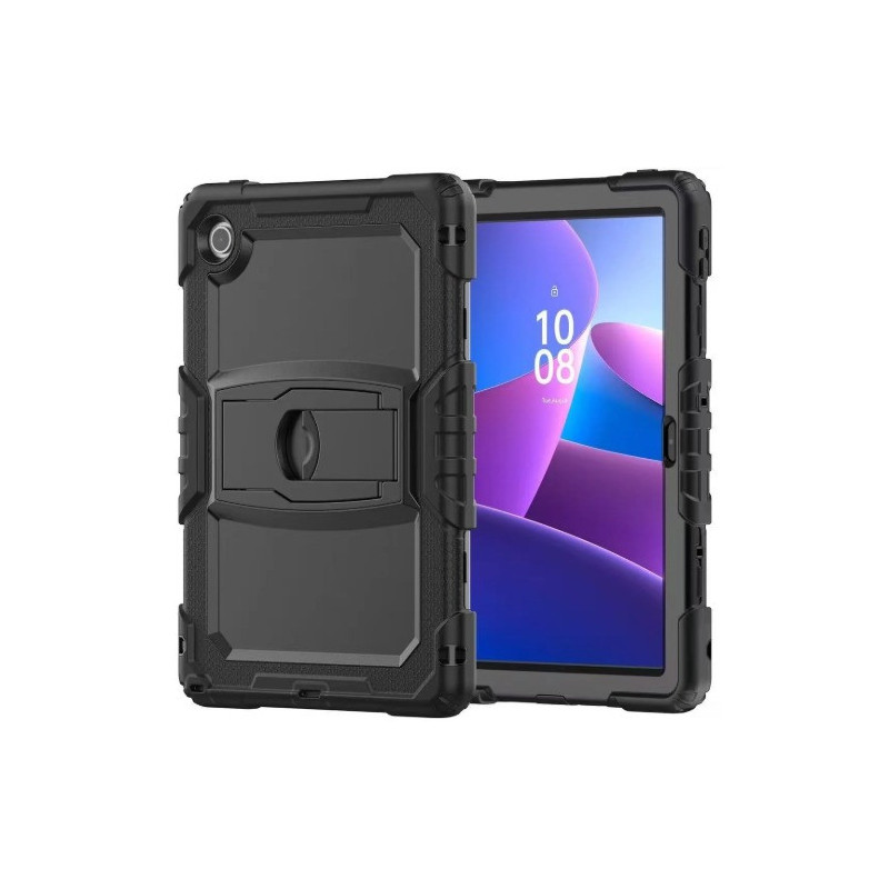 USP Rugged Lenovo Idea Tab 11 (11') Case Black - Built-in-Kickstand, Hand & Shoulder Strap, DropProof, 5 Years Warranty